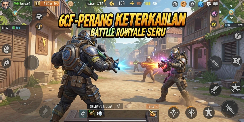 Gameplay seru dalam pertempuran Battle Royale di 6CF.