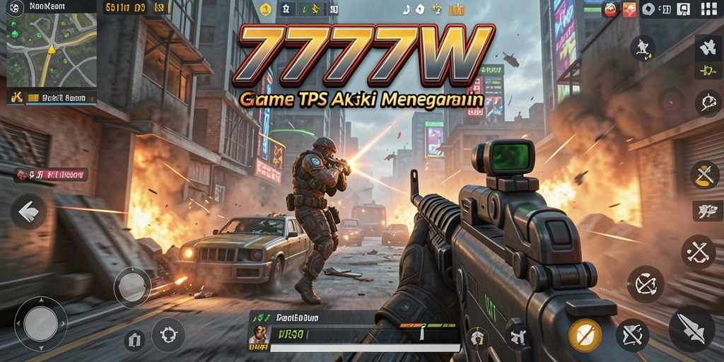 Tampilan gameplay seru di 7777W saat pertempuran sengit.