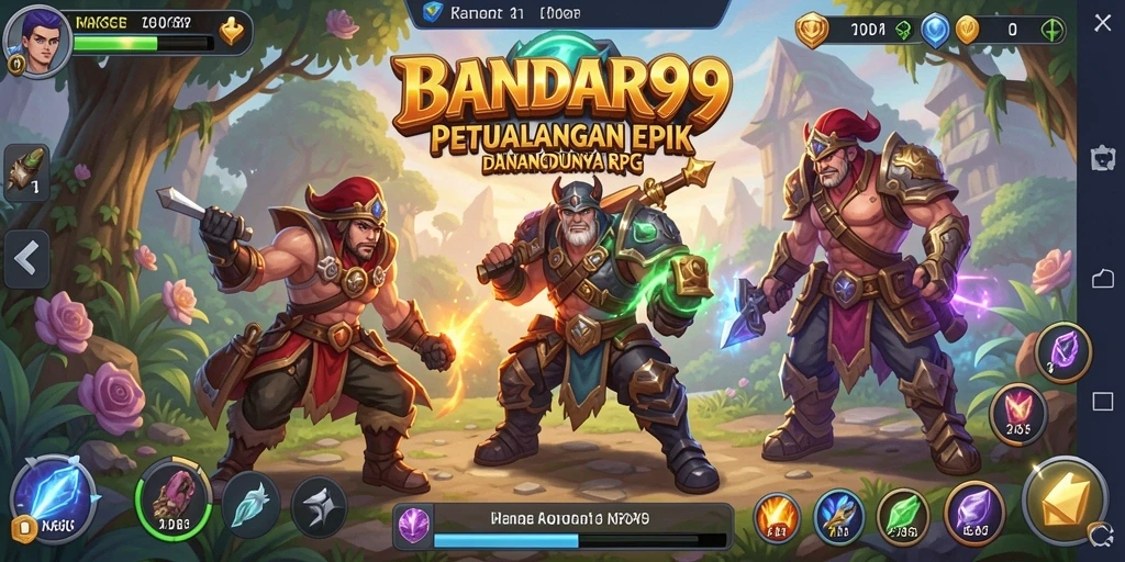 Screenshot gameplay BANDAR99 menampilkan aksi seru dalam pertarungan RPG.