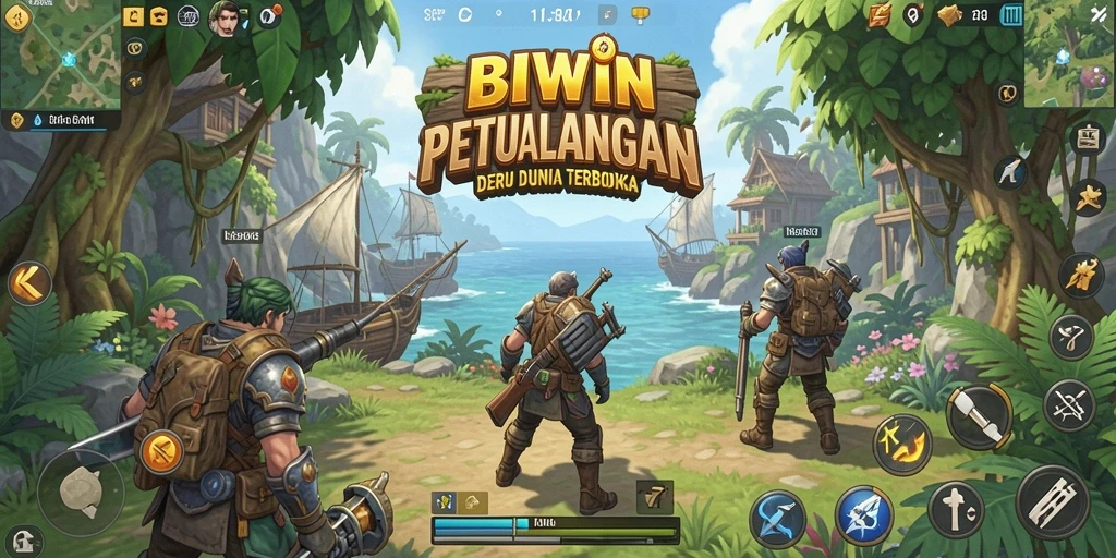 Tangkapan layar gameplay menunjukkan eksplorasi menawan di dunia terbuka BIWIN.