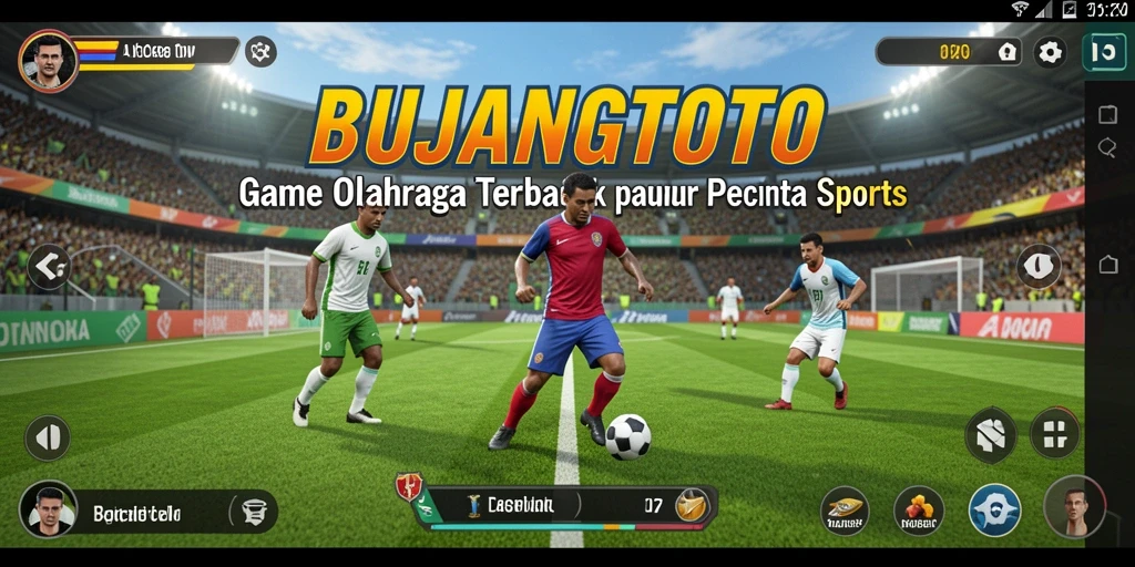 Screenshot gameplay BUJANGTOTO dengan aksi seru di lapangan.