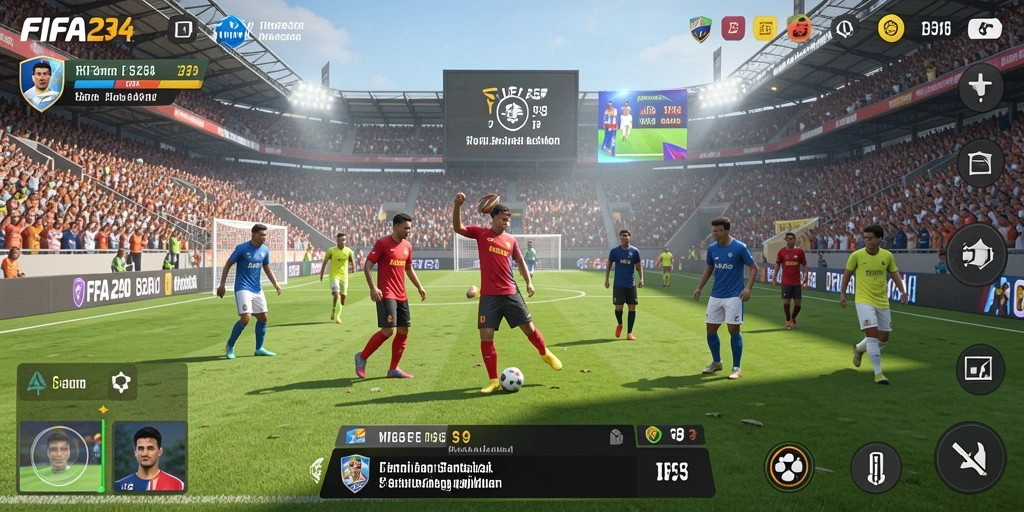 Tampilan gameplay FIFA234 yang mengasyikkan dan penuh warna.