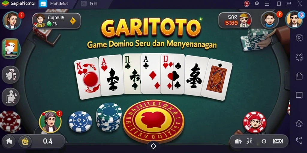 Screenshot menampilkan gameplay seru dalam permainan domino.