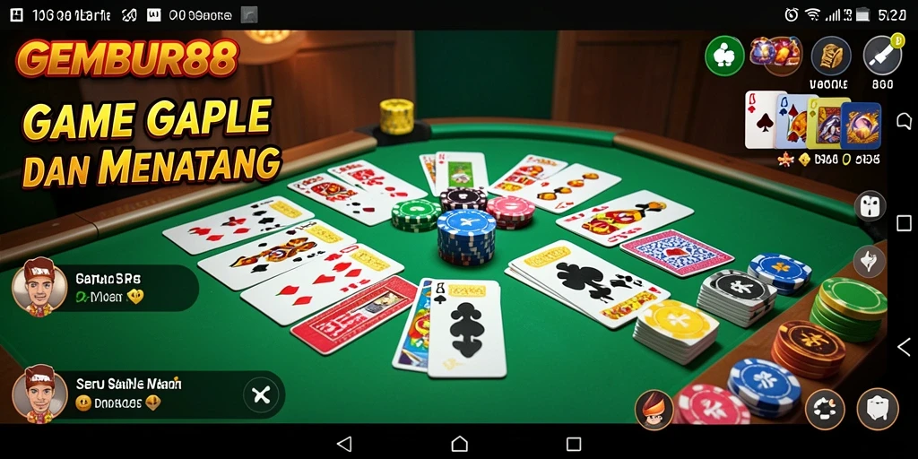 Screenshot gameplay Gaple yang menarik di GEMBUR88.
