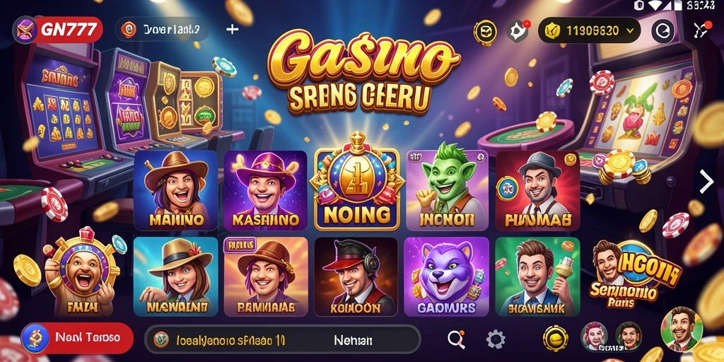 Screenshot gameplay GN777 menampilkan keseruan permainan Kasino.