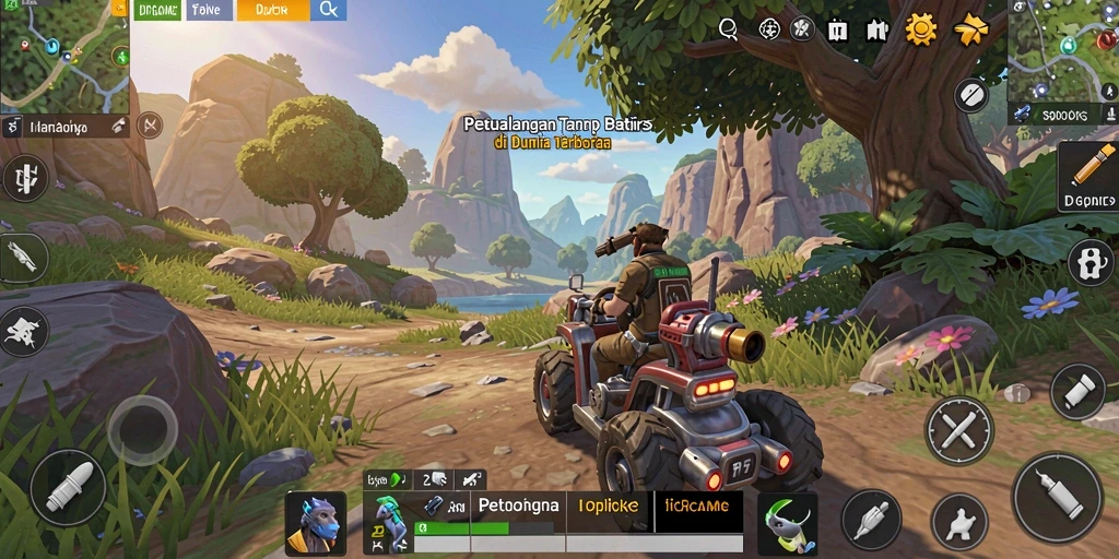Tampilan gameplay Open World dengan eksplorasi mendalam.