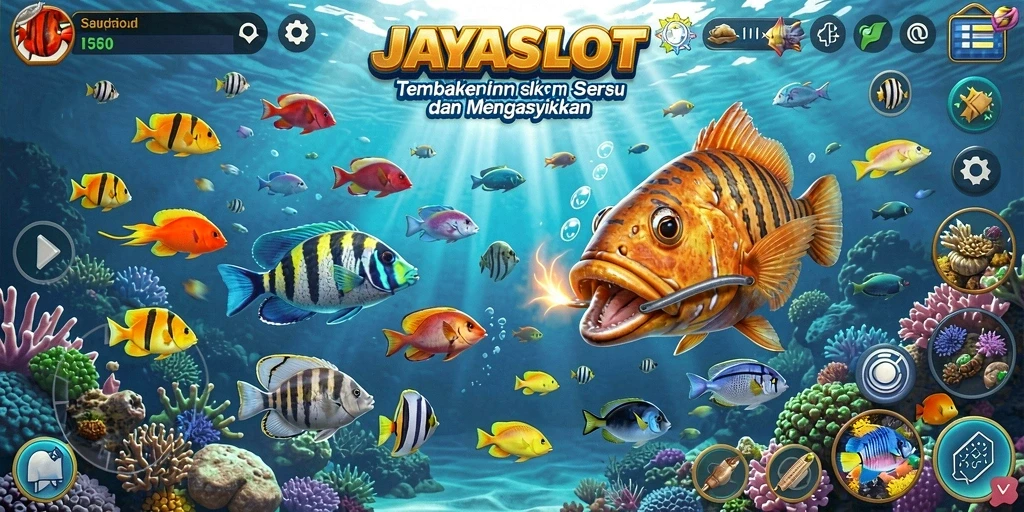 Tangkapan layar <strong>JAYASLOT</strong> menampilkan aksi menembak ikan yang seru.