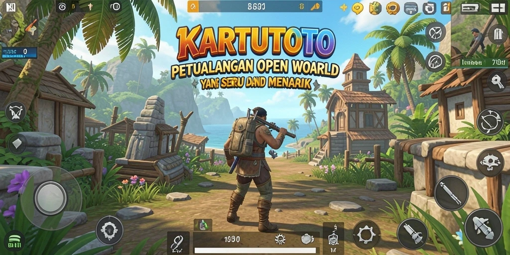 Tampilan gameplay KARTUTOTO dalam dunia Open World yang memukau.