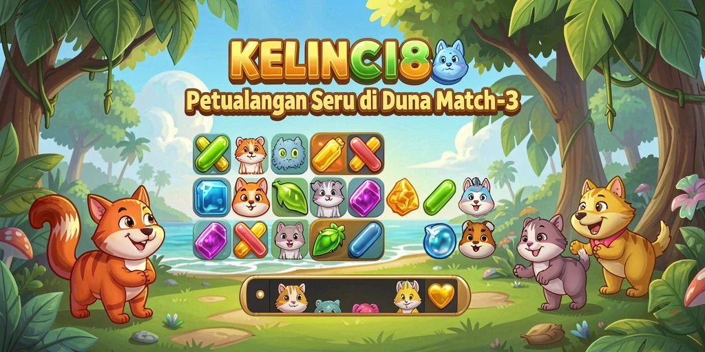 Tampilan gameplay seru KELINCI88 dengan kelinci lucu dan level menantang.