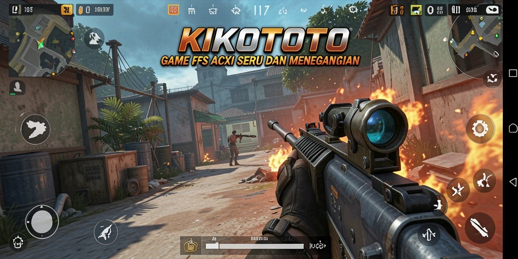 Tampilan gameplay KIKOTOTO dengan aksi seru FPS.