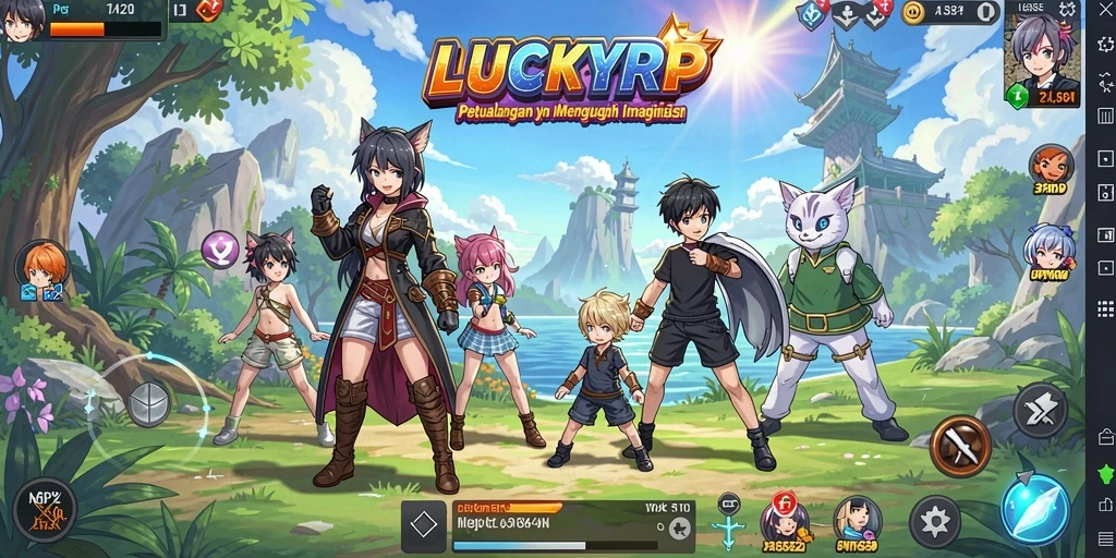 Tampilan luar biasa dari gameplay LUCKYRP dengan karakter Anime yang memukau.