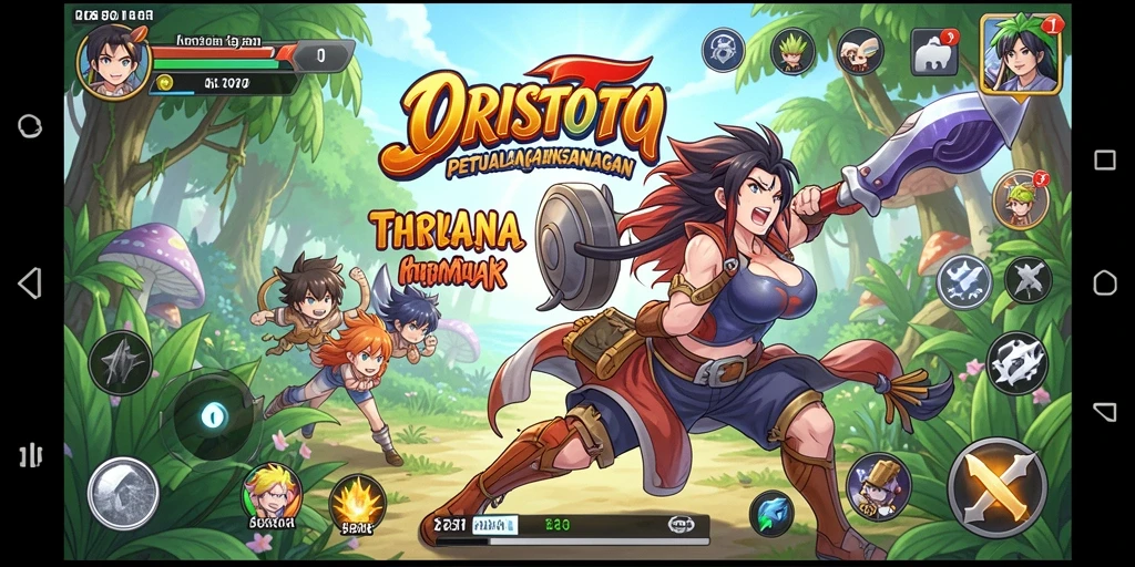 Tampilan menarik dari gameplay ORISTOTO yang penuh aksi dan petualangan Anime.