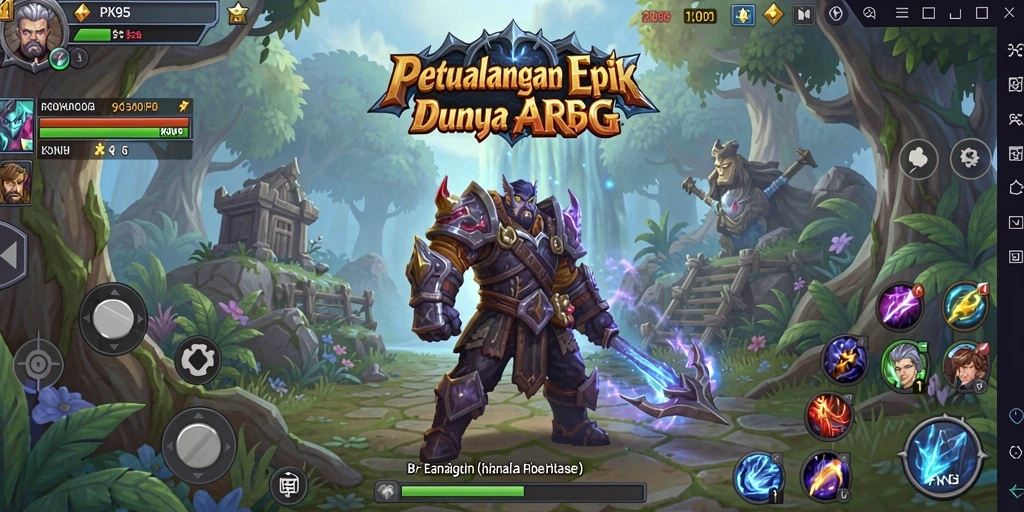 Screenshot gameplay PK95 menampilkan aksi seru dalam pertempuran ARPG.