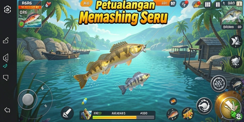 Tangkapan ikan besar dalam permainan R6R6 yang seru.