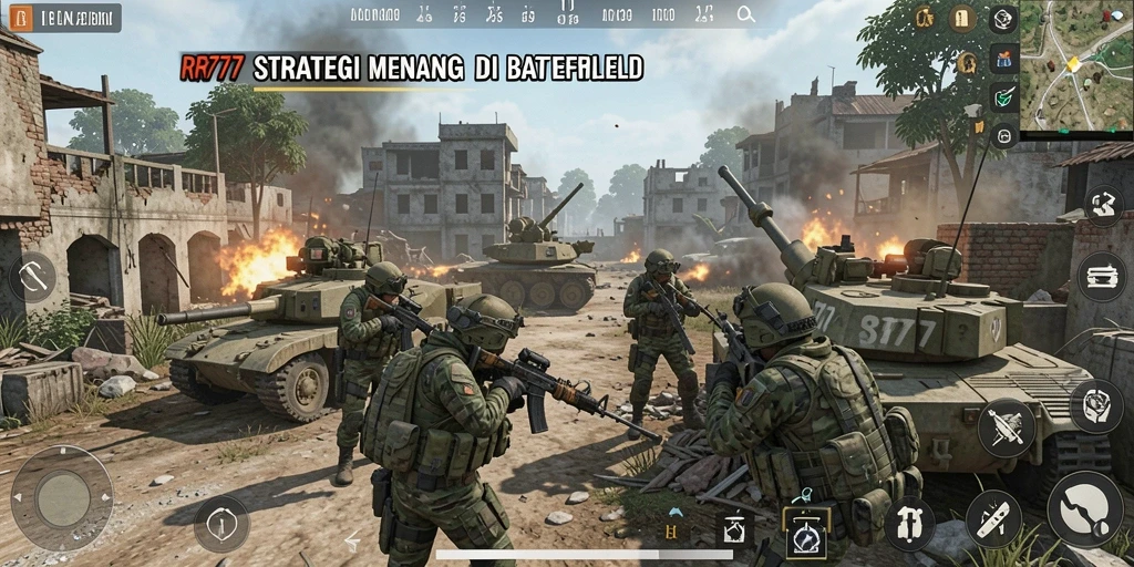 Tampilan gameplay yang mendebarkan dari RR777 dengan taktik yang menantang.