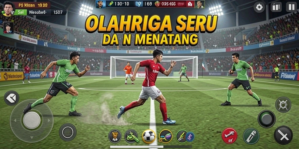 Tampilan gameplay menarik dalam SD107, penuh aksi olahraga.