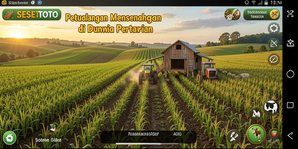 Tampilan gameplay menarik dari SESETOTO yang menunjukkan aktivitas pertanian.