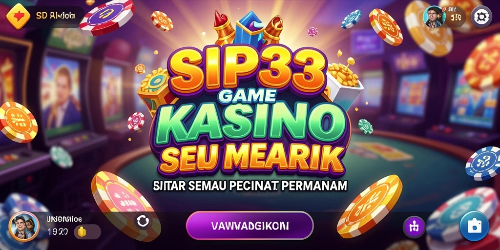 Tampilan gameplay SIP33 dengan berbagai permainan Kasino yang menarik.