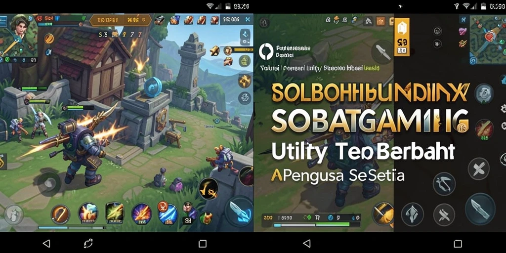 Tampilan aplikasi SOBATGAMING yang menarik dan informatif.