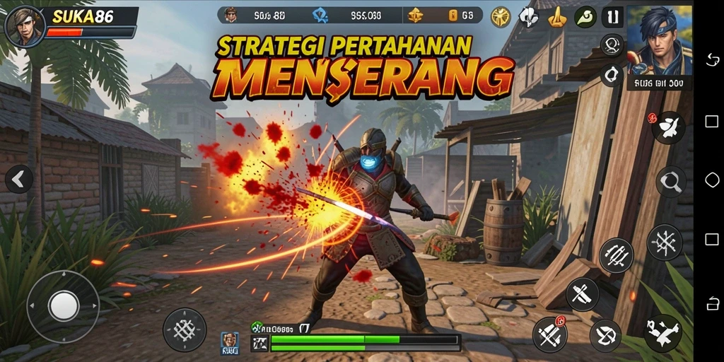 Tampilan gameplay menarik dalam SUKA86 Tower Defense.