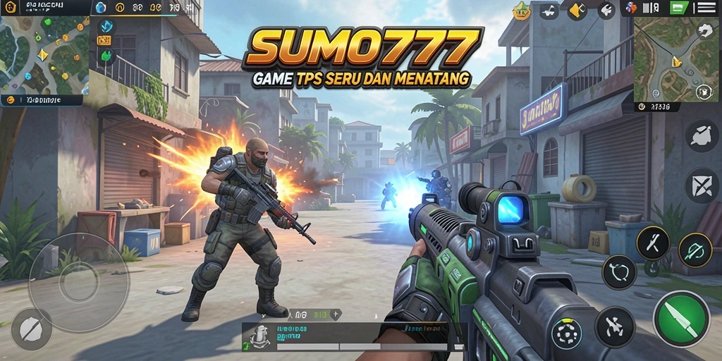 Tampilan gameplay seru dan menantang dari SUMO777, game TPS yang mengasyikkan.