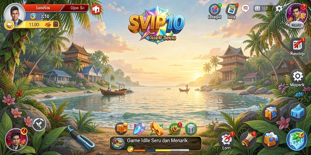 Screenshot utama SVIP10 menampilkan gameplay Idle yang seru dan interaktif.