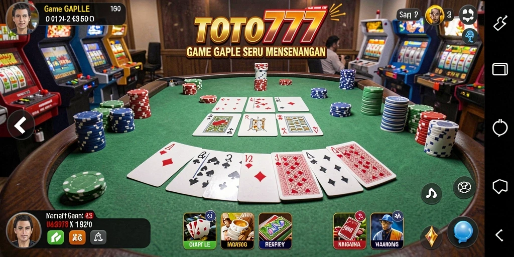 Tangkapan layar TOTO777 menampilkan keseruan permainan Gaple.